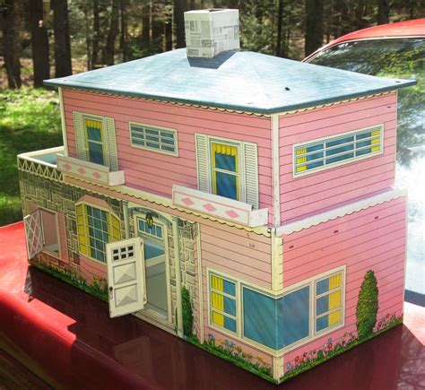 vintage metal house|Metal Vintage Dollhouses & Room Boxes for sale .